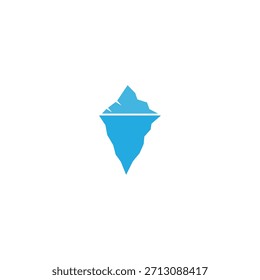 Icono de Berg de hielo diseño de Ilustración vectorial Logo Plantilla