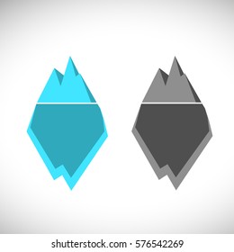 ice berg illustration icon 