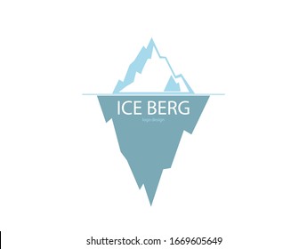 Ice Berg Logo Design On The White Background .