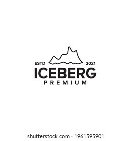 Ice berg logo design vector template