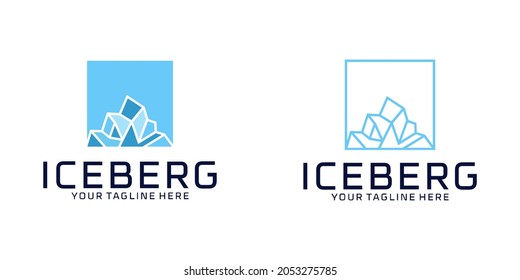 ice berg logo design vector