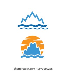 Ice berg Logo Template vector symbol nature