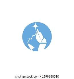 Ice berg Logo Template vector symbol nature