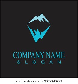 Ice berg Logo Template vector symbol nature
