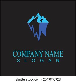 Ice berg Logo Template vector symbol nature