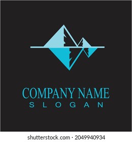 Ice berg Logo Template vector symbol nature