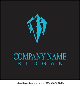 Ice berg Logo Template vector symbol nature