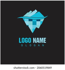 Ice berg Logo Template vector symbol nature