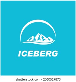 Vorlage für Eis-berg-Logo, Vektorsymbol