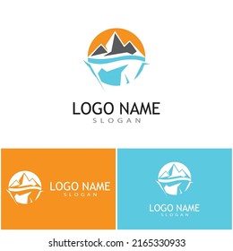 Ice berg Logo Template vector symbol