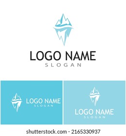 Ice berg Logo Template vector symbol