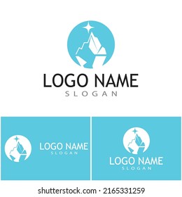 Ice berg Logo Template vector symbol