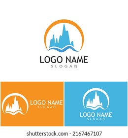 Ice berg Logo Template vector symbol nature