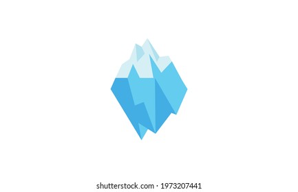 Ice Berg Mountain Logo Vector Icon Illustration