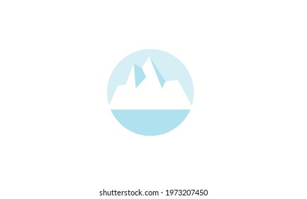 Ice Berg Mountain Logo Vector Icon Illustration