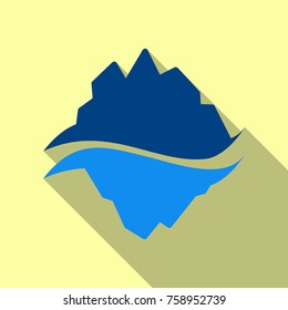 Ice berg vector icon. Iceberg vector eps clip art.