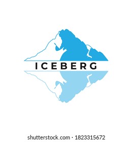 Ice berg vector logo illustration isolated on white background
