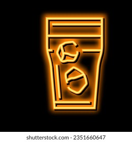 ice beverage drink neon light sign vector. ice beverage drink illustration