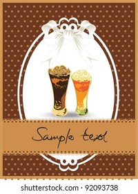 ice blended shake vector. Vector Invitation card