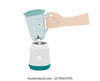 Ice blender on white background.