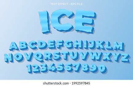 Ice Block Alphabet, a vector font with 3d ice effect complete with reflections, lighting, trapped bubbles and other fun shapes. This lettering has a cool frozen ice cube look.