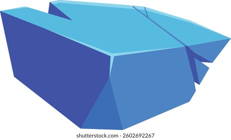 Ice block fantastic space object
