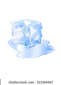 Ice Block Icon Vector Illustration Frozen Stock Vector (Royalty Free ...