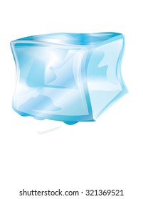 ice block icon vector illustration of frozen block