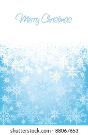 Ice blue Christmas background with space for text, all elements on separate layers