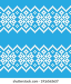 Ice Blue Christmas fair isle pattern background for fashion textiles, knitwear and graphics