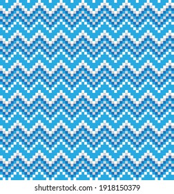 Ice Blue Christmas fair isle pattern background for fashion textiles, knitwear and graphics