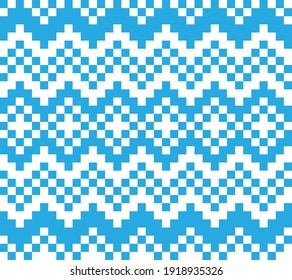 Ice Blue Christmas fair isle pattern background for fashion textiles, knitwear and graphics
