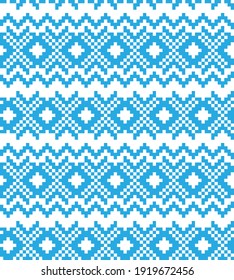 Ice Blue Christmas fair isle pattern background for fashion textiles, knitwear and graphics