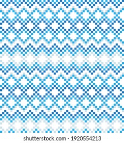 Ice Blue Christmas fair isle pattern background for fashion textiles, knitwear and graphics
