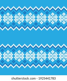 Ice Blue Christmas fair isle pattern background for fashion textiles, knitwear and graphics