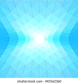 Ice blue colored, cool blue abstract mesh background. Vector illustration.