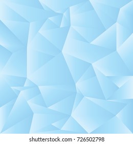 An ice blue low poly abstract background in vector format.