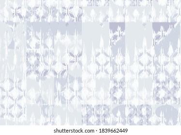 tintes transparentes de corbata de plata azul hielo. Impresión sin fisuras de Shibori. Atik dibujado a mano con acuarela. Patrón de tinte de la camisa de la camisa de la acuarela hecha a mano. Baldosas tradicionales japonesas. Shibori rojo y beige.