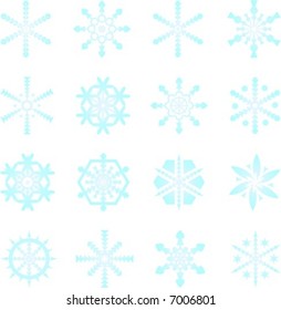 ice blue snowflakes
