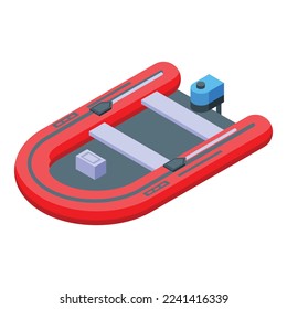 Ice boat icon isometric vector. Sea glacier. Arctic risk