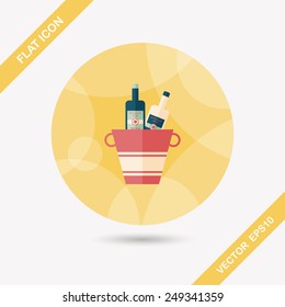 Ice bottle flat icon