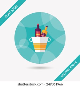 Ice bottle flat icon