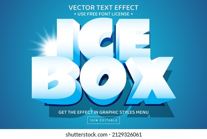 Ice Box 3D Editable Text Effect Template