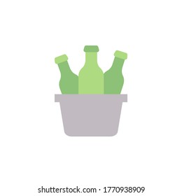 Ice box, Beers icon. Simple color vector elements of international beer day icons for ui and ux, website or mobile application