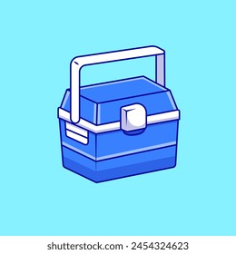 Ice Box Cartoon Vector Icons Illustration. Flat Cartoon Concept. Suitable for any creative project.