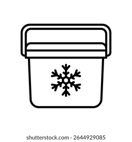 Ice box icon for carrying cold drinks