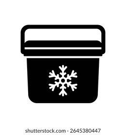 Ice box icon for carrying cold drinks