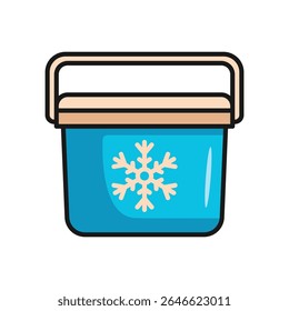 Ice box icon for carrying cold drinks