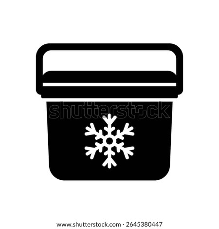 Ice box icon for carrying cold drinks