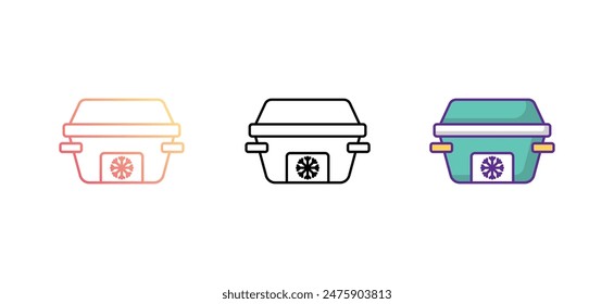 Ice Box icon design with white background stock illustration